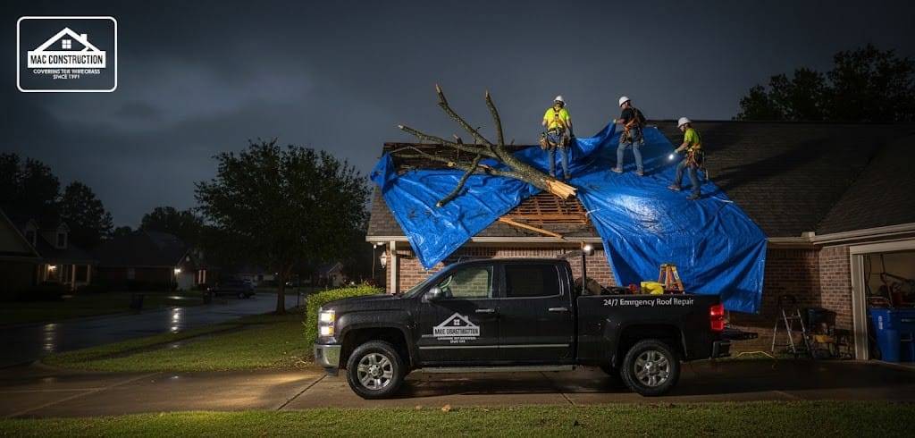 Roofing contractor ozark al inspecting a roof